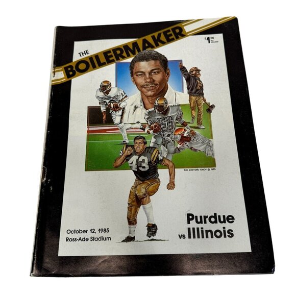 Purdue vs Illinois Program Oct 12, 1985 Ross-Ade Stadium Vtg College Football - Picture 1 of 5
